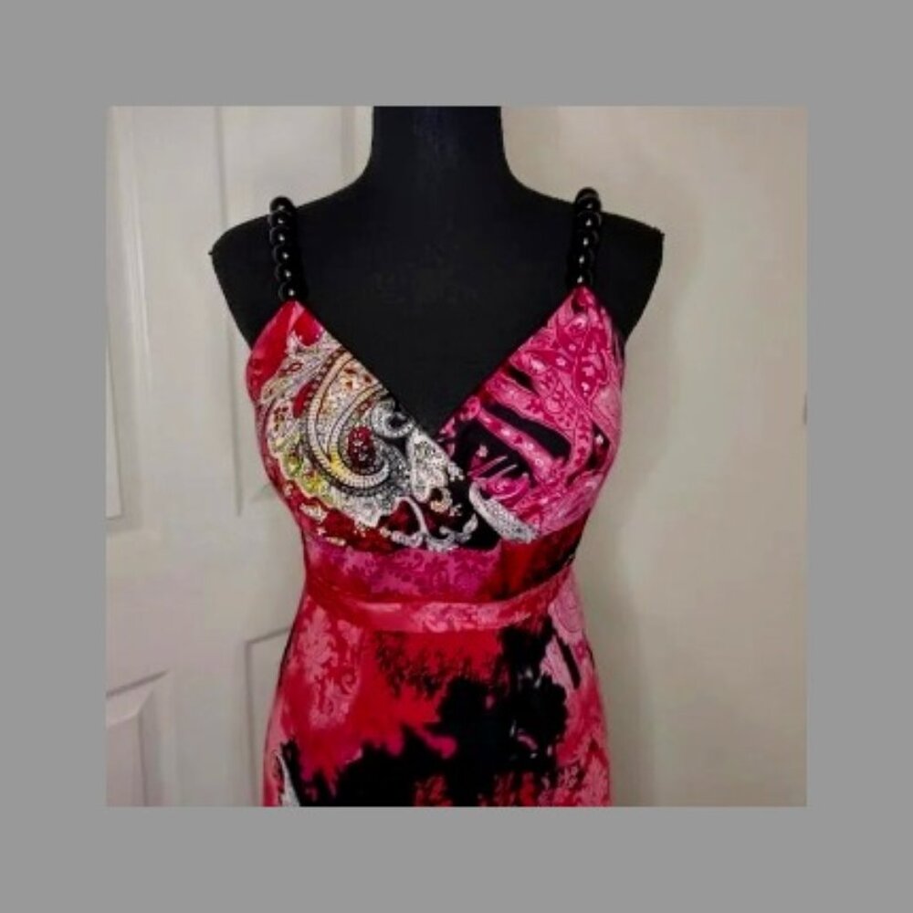Essentials by Milano Maxi Dress with Beaded shoulders